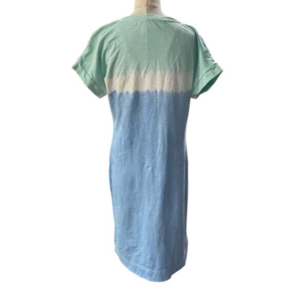 Talbots CAP SLEEVE DRESS - TIE-DYE T shirt dress size small - Picture 4 of 9